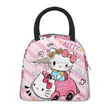 Hello Kitty -lounaslaukku, kannettava eristetty lounasrasia, jäähdytinkassi etutaskulla miehille, naisille ja teini-ikäisille