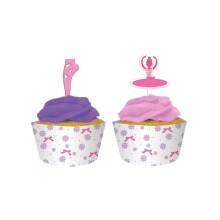 Ballerina muffinforme med prikker (pakke med 12)