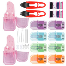 Kit de couture de voyage Wekvgz 10 pièces avec fils, ciseaux et aiguilles – Boîte de couture d'urgence portable pour la maison et les voyages
