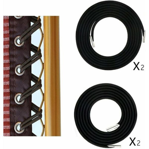 Cordon de serrage, élastique, accessoires pour chaises pliantes (noir export (un ensemble de 2 longs et 2 courts)), 1