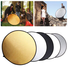 Jixopn60cm/80cm5-i-1 bærbar sammenklappelig fotoreflektor med taske, rundt panel med flere skiver til fotostudie