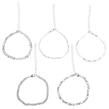 5Pcs Women Anklet Fashion Style Ankle Bracelet Party Metal Anklet Decor