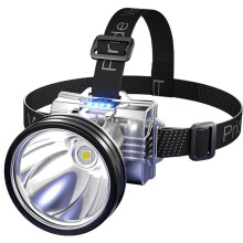 Xhy HeadLamp Superlys LED-forlygte Genopladelig Højtydende Hattelampe Bærbar Til Udendørs Vandring Og Camping Lommelygte Pandelamper Hvid