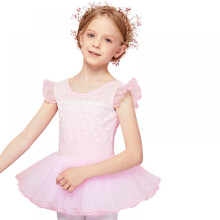 Leotard for Girls Ballet Dance Short Sleeve Full Tulle Tutu Skirted Dress Ballerina Costumes
