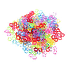 500Pcs Bracelet Kit Clip Loom Rubber Band Clips Colorful Rubber Band Connectors