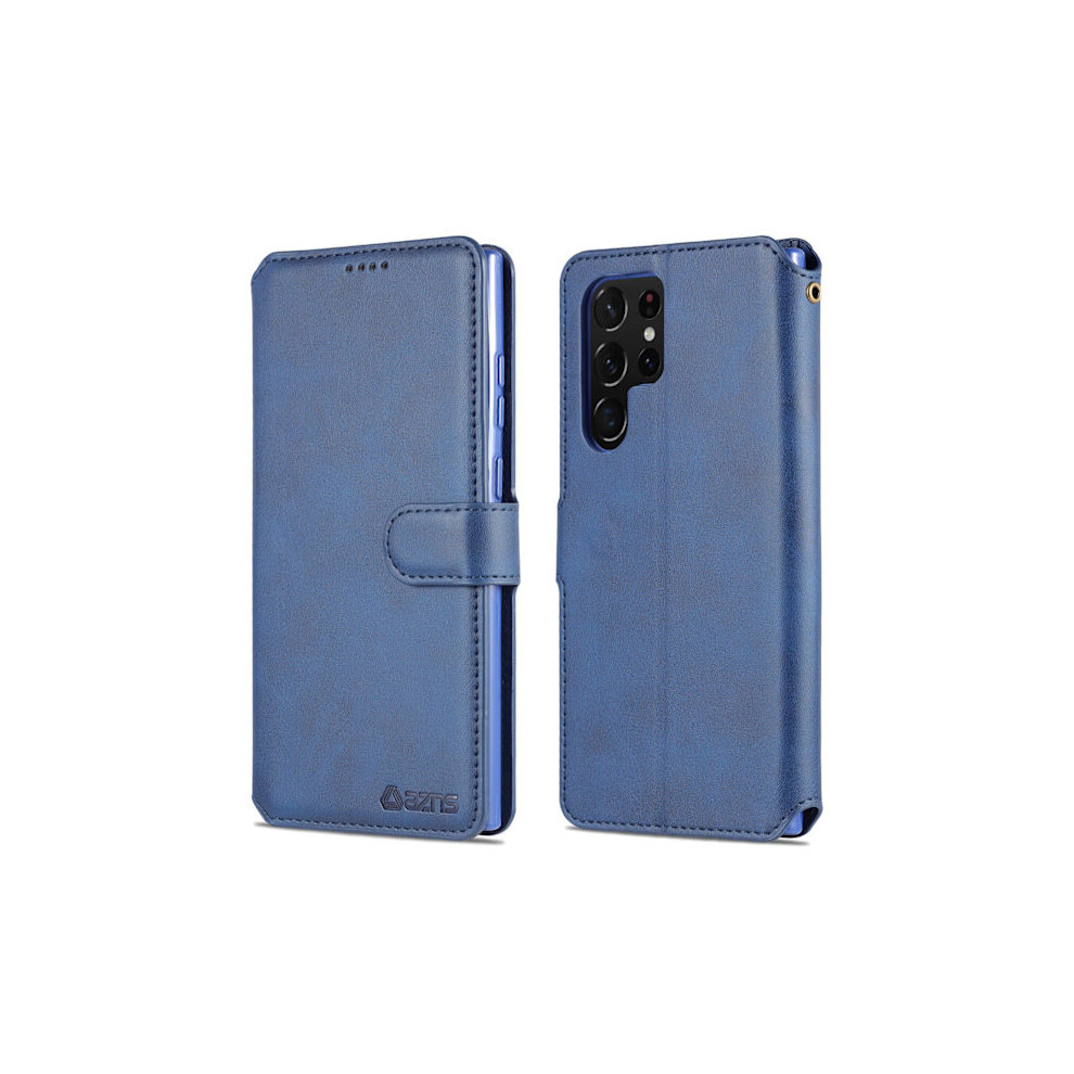 Professional Wallet Case - Compatible With Samsung Galaxy S22 Ultra Blue 9395123058061