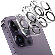 [3 darabos] iPhone14Pro Max készülékkel kompatibilis, edzett üveg lencsevédő - kameravédelem, karcálló