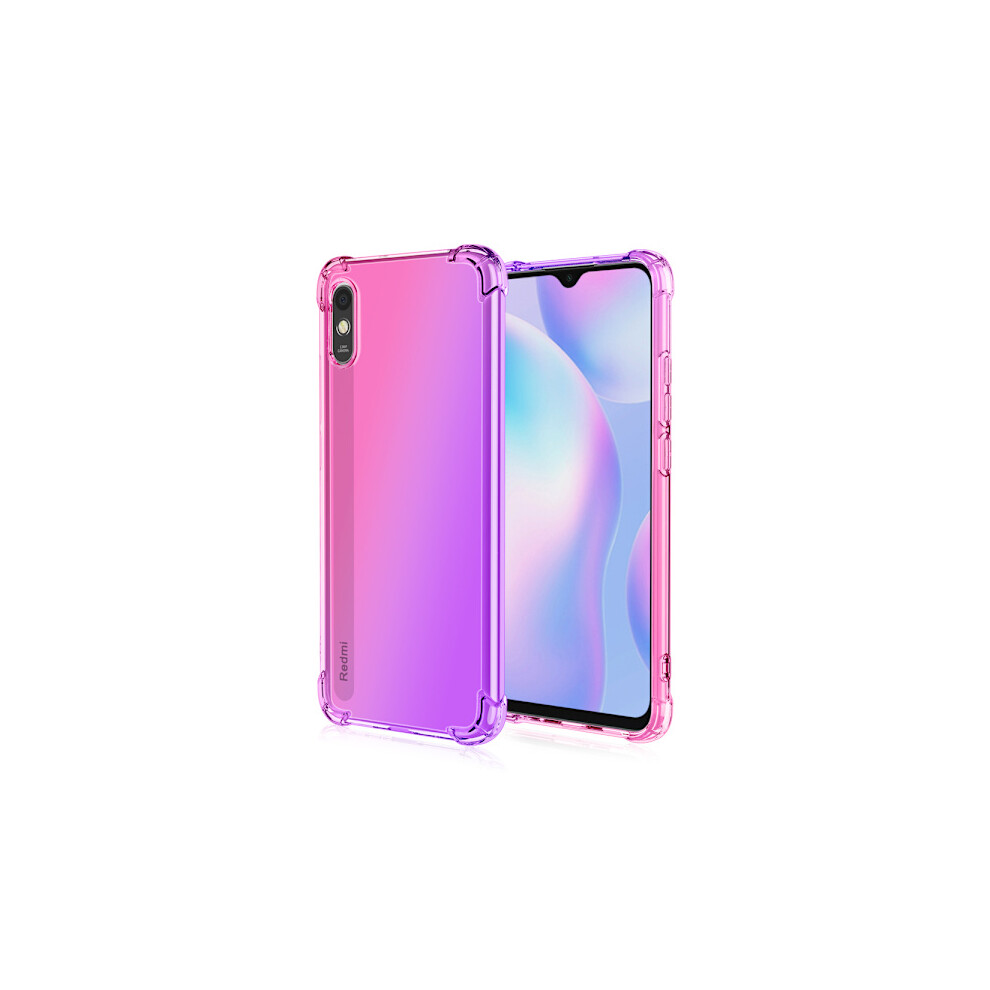 Compatible With Xiaomi Redmi 9At - Stylish & Shockproof Silicone Case Pink/Purple 9395123058009
