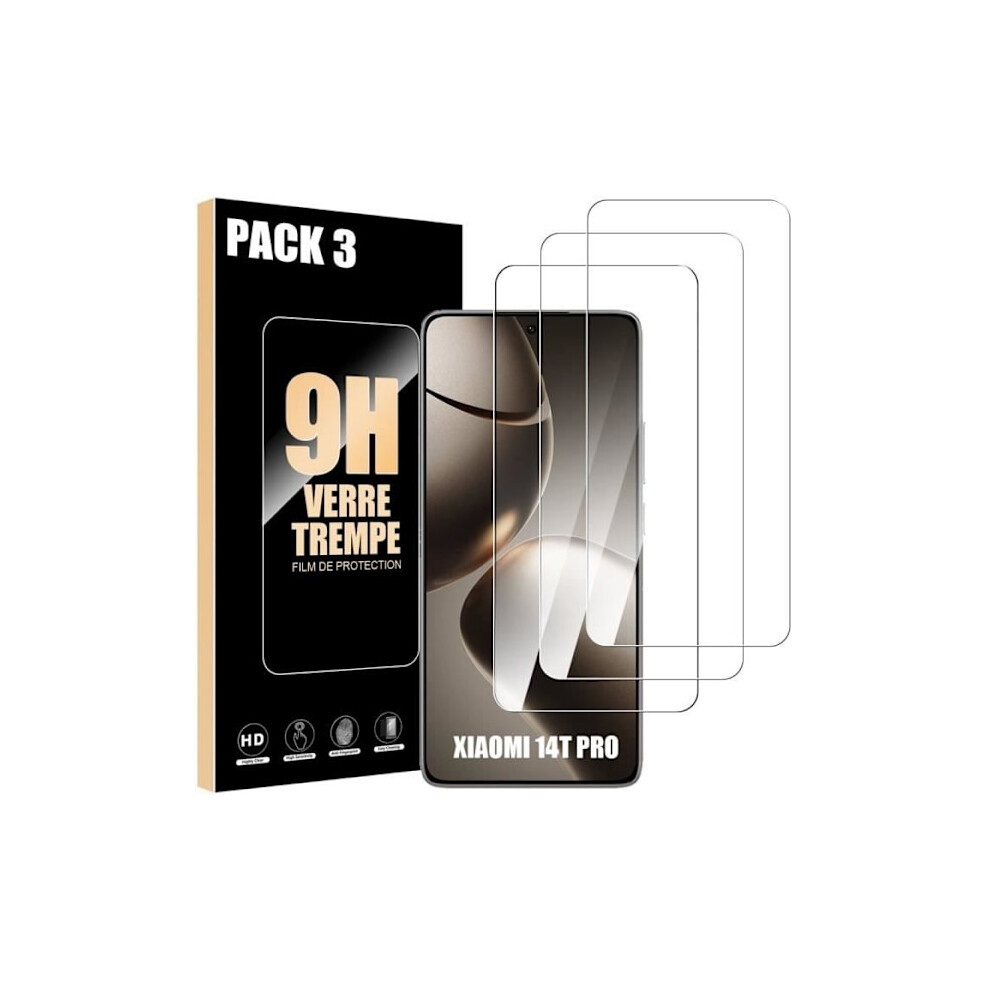 Screen Protector - Compatible With Xiaomi - 14T Pro - Tempered Glass - Pack Of 3 - Ultra Thin - Scratch-Resistant Transparent 9395123058221