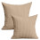 22" x 22" moderne, eigentijdse, overgangsstijl, grijs gestreepte polyester sierkussen (2 stuks) 1