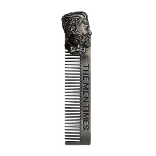 1pc Gentelman Barber Styling Metal Comb Ανοξείδωτη Ανδρική Χτένα Γενειάδας Εργαλεία Σμίλευσης για 1