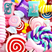 HAOAN Harpiks Falsk Godteri Sett Blandet Assortert Godteri Lageutstyr For DIY Håndverk Lage Og Ornament Scrapbooking