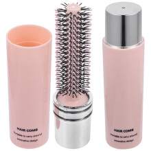 2 spazzole rotonde portatili per capelli ricci, ideali per asciugare i capelli e per i viaggi.