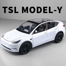 Tesla Model Y SUV Spielzeugauto im Maßstab 1:32, Druckgussmetalllegierung, Sound- und Lichteffekte, Rückziehmechanismus, Geschenk für Jungen und