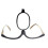 Forstørrelsesglas Makeupbriller Flip Down Linser Sort Stel +1.5-4 Styrke3.00 7