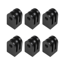 6x CNC aluminium mini statiefhouder voor buitensportcamera's, basisadapter voor alle monopods met 1/4 inch schroefdraad