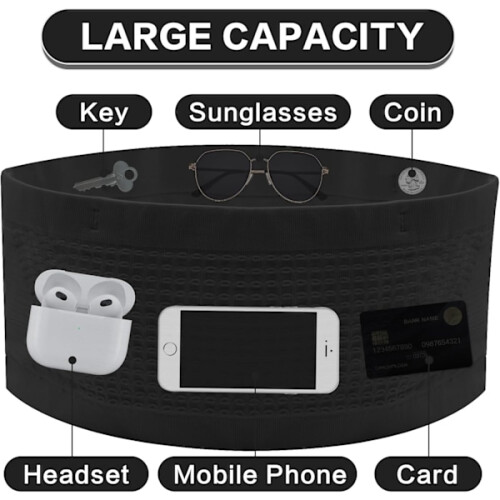 Αδιάβροχη ζώνη μέσης με κρυφό πορτοφόλι, γυναικεία τσάντα κοιλιάς, θήκη για 1