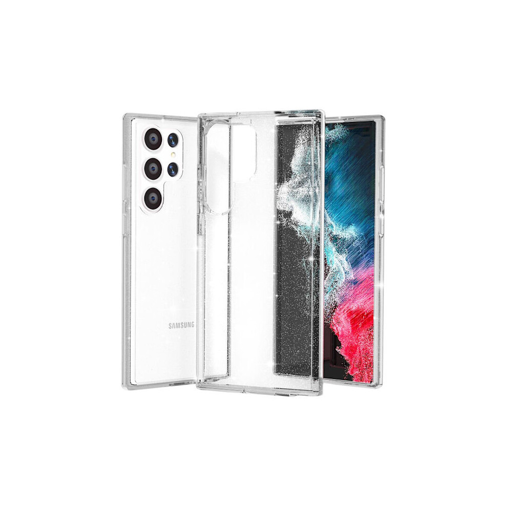 Compatible With Samsung Galaxy S23 Ultra Cover Glitter Transparent 9395123157245