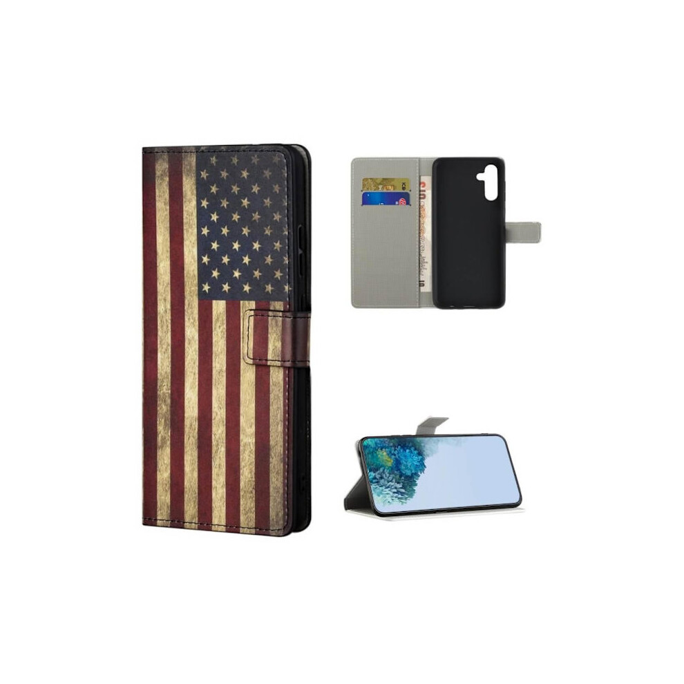 Wallet Case Compatible With Samsung Galaxy A14 - Usa Flag 9395123157276