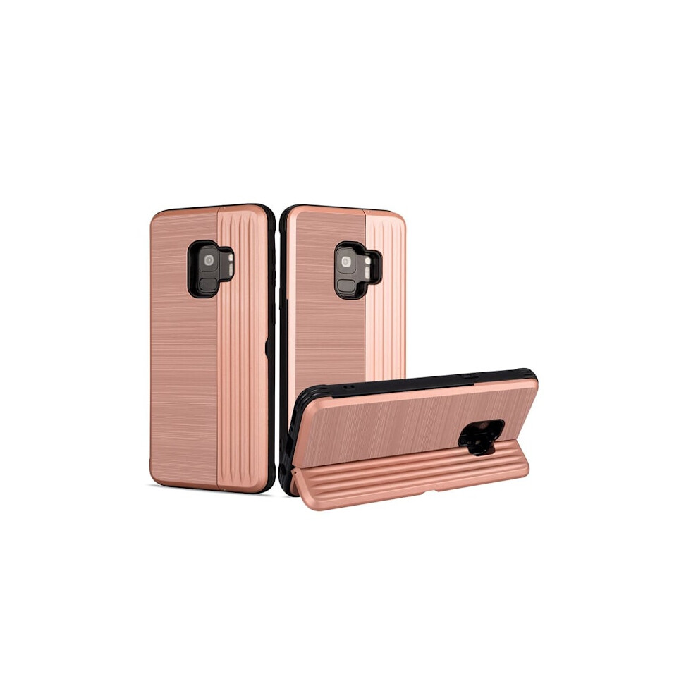 Classic Case With Card Holder From Leman - Compatible With Samsung Galaxy S9 Rose Rose Gold 9395123157085