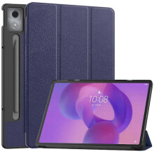 Étui compatible avec la tablette Lenovo Idea Tab Pro, protection antichoc en cuir avec support - Gris multicolore bleu foncé