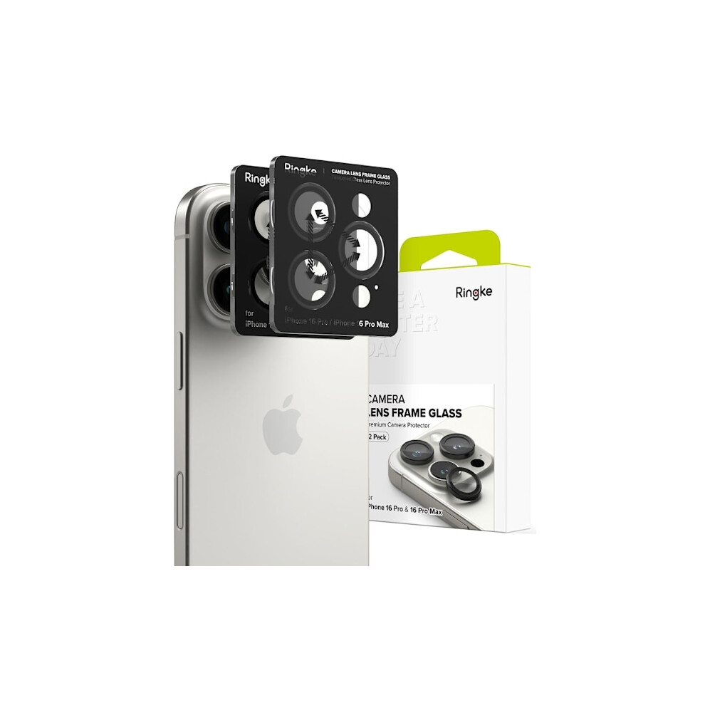 Ringke Compatible With Iphone 16 Pro / 16 Pro Max 2-Pack Lens Protector Black 9395123157498