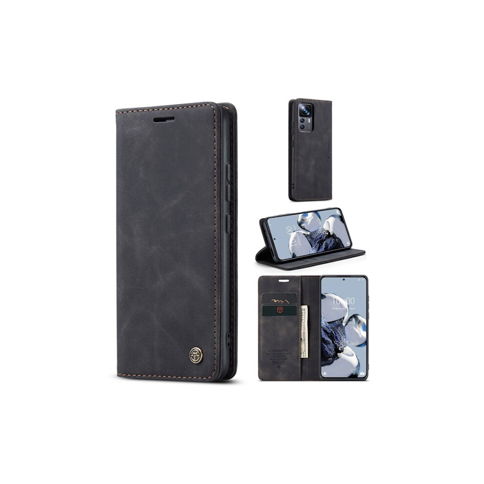 Caseme Slim Wallet Case Compatible With Xiaomi 12T Pro Black 9395123157351