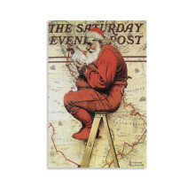 Norman Rockwell juletrykk (29) lerretskunst, 8x12 tommer - Hjemmedekor, veggkunst for soverom, moderne plakatgave (20x30cm)