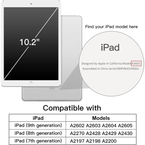 Capa TG compatível com iPad de 10,2 polegadas (modelos de 2021/2020/2019, 9ª/8ª/7ª geração) 1