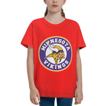 Camiseta de manga corta para jóvenes Vikings, para niños y niñas, con el logo del equipo de fútbol americano. Regalos para aficionados al