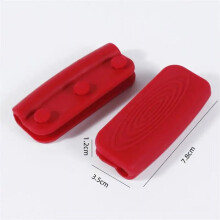 1 a 4 unidades de protetores anti-escaldantes para fritura, em silicone fundido, para utensílios de cozinha, com clipe para alça de panela,