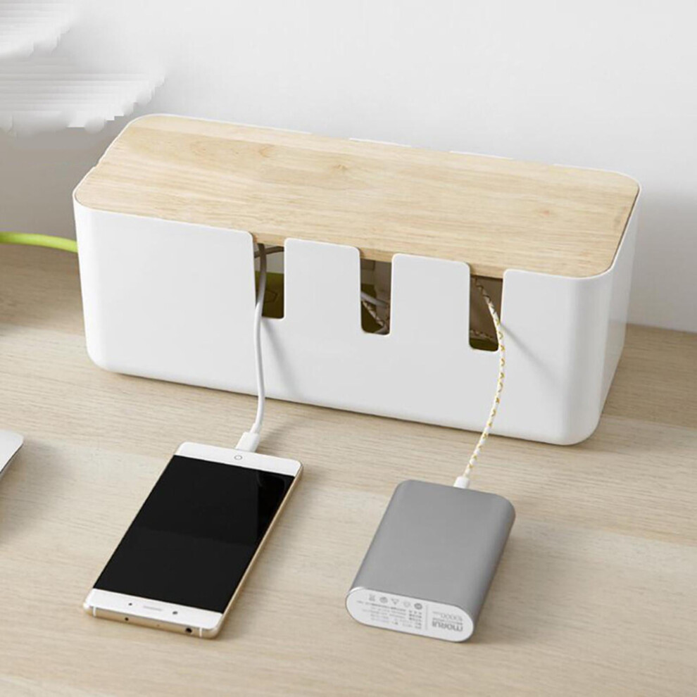 Cable Management Box | Hide And Conceal And Electrical Cords From Tvs, Computers, And Desks | Cord Organizer 9395123158068