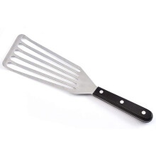 Espátula de aço inoxidável para peixe, espátula larga e fina para cozinha com cabo escovado, espátula antiaderente para virar, fritar e grelhar.
