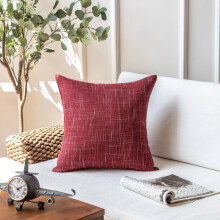 Decoratief sierkussen uit de Phantoscope Soft Textured Linen Burlap Series, 45 x 45 cm, rood, 1 stuk