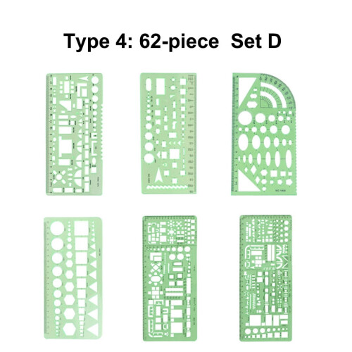 Linyer1Set Circle Plastic Stencil Υψηλής ποιότητας Βολική χρήση Εντυπωσιακά πρότυπα για σχέδια 2