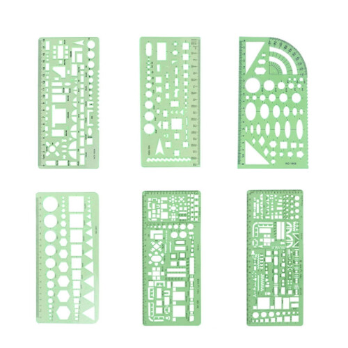 Linyer1Set Circle Plastic Stencil Υψηλής ποιότητας Βολική χρήση Εντυπωσιακά πρότυπα για σχέδια 1