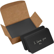 NOGIS 100PCS Small Blank Paper Message Note Cards, Double-Sided Mini Greeting, Name Tags, Flash Cards for DIY, Scrapbooking, Gift Tags (Black)