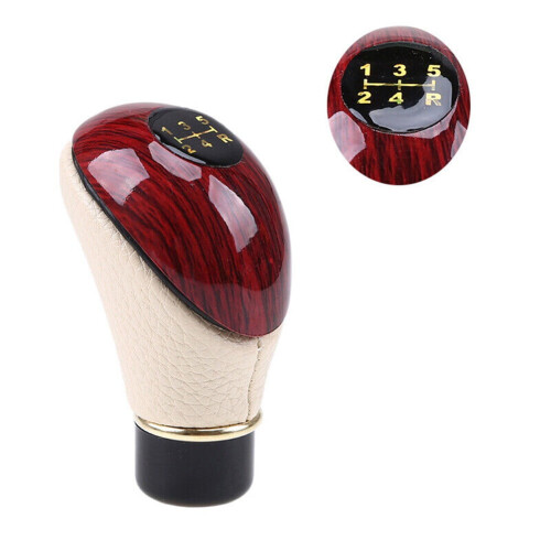 Universal Χειροκίνητο Δερμάτινο Λεβιέ Ταχυτήτων Αυτοκινήτου Λαβή Μοχλού Αλλαγής 1