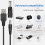 Cabo de carregamento USB para DC 5.5 com conector de 2.1mm e 5V DC, com 13 plugues intercambiáveis. 3