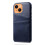 Kompatibel med iPhone13 - KSQ Cover med kortrum - Blå 2