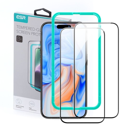 Συμβατό με ESR με προστατευτικό οθόνης iPhone15 2-PACK από σκληρυμένο γυαλί
