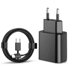 (Offres spéciales) Chargeur rapide 45 W compatible avec Samsung USB-C + câble USB-C de 2 m, noir