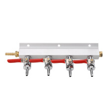 Leylor Beer Splitter-Muti-way Home Co2 Air Gas Manifold Distribution Splitter Beer 4 Way