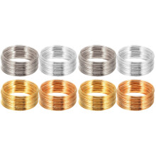 8 Rollen DIY-Draht, handgefertigte Drähte, Metalldrähte, Schmuckherstellungsmaterialien