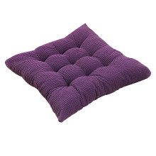 LSLJS Sitzkissen, Cord-Stuhlkissen mit Bändern für Rutschfestigkeit, gestreiftes, weiches, dickes, quadratisches Plüschkissen für Küchen-,