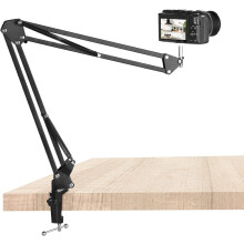 Overhead Tripod for Camera, Heavy Duty Overhead Camera Mount with Flexible Articulating Boom Arm for DSLR