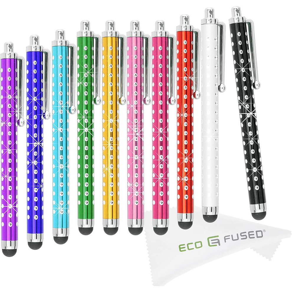 10 Pack Bling Metal Stylus Pens - Universal - Compatible With All Capacitive Touchscreen Devices - For Compatible With Ipad, 9395123385648