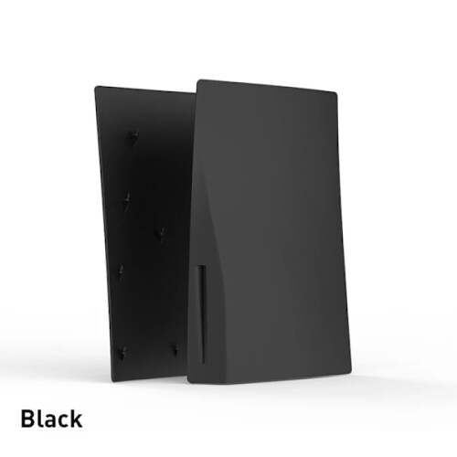 Udskiftningsfrontplade til PS5-konsol fra Data Frog, Skinplate til Playstation 5, Shell-tilbehør, Sort Sort Bundle1