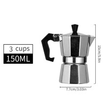 Aluminium Kaffekokare Hushåll Italiensk Åttkantig Moka Kaffe Tekanna Kontor Hem Resor Utomhus Camping Bordsredskap Utrustning