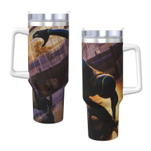 SpiderMan 40oz H2.0 roestvrijstalen vacuümgeïsoleerde drinkbeker met deksel en rietje voor water, ijsthee, koffie of smoothies.